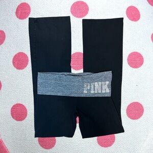 PINK Victoria's Secret Yoga Leggings with Gray Waistband